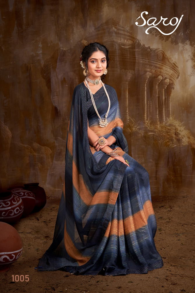 Saroj Wonderful Swarovski Designer Sarees Catalog
